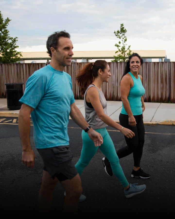 People walking together outdoors